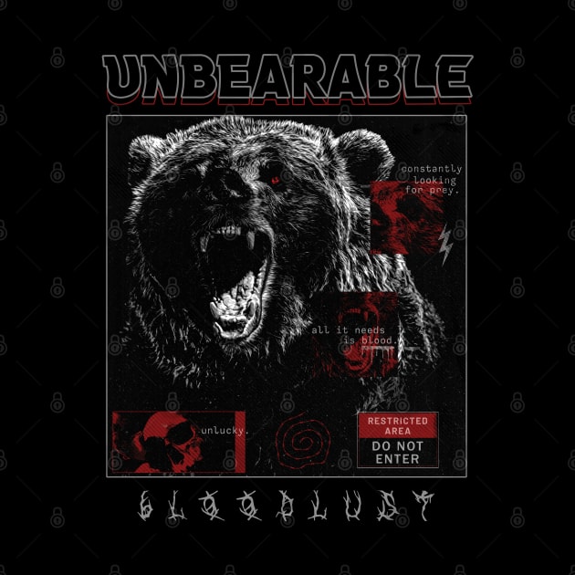 Unbearable Bloodlust Vintage Metal by JPNDEMON