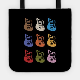 Offset Style Electric Guitar Bodies Colorful Theme Tote