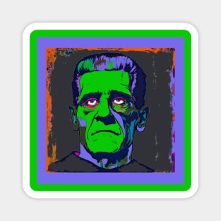 Frankenstein's Monster in Purple and Green Magnet