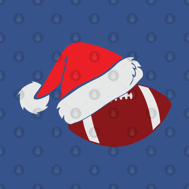 Disover FootBall ball Santa Christmas Hat Tshirt - Football Ball Christmas - T-Shirt