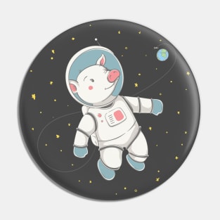 Lovely cute piggy fling with the space station Pin