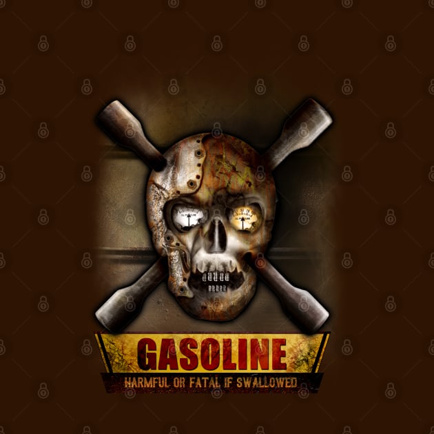 Hotrod Gasoline Skull by hardtbonez