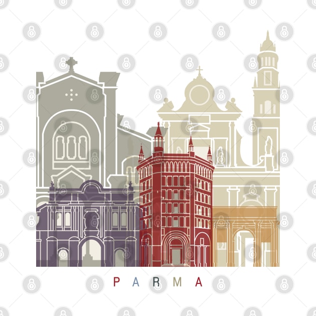 Parma skyline poster by PaulrommerArt