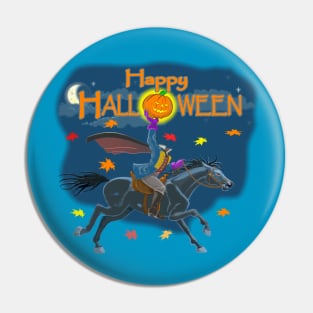 A Headless Horseman Halloween Pin