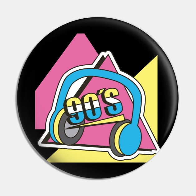 90s Lover Headphones Pin by schmomsen