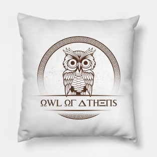 'Owl Of Athens' Awesome Athens Greek Mythology Gift Pillow