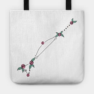 Dorado (Dolphinfish) Constellation Roses and Hearts Doodle Tote