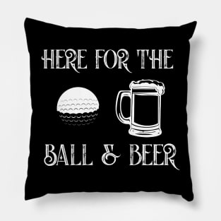 Balls & beer funny golf alley sport drinking Pillow