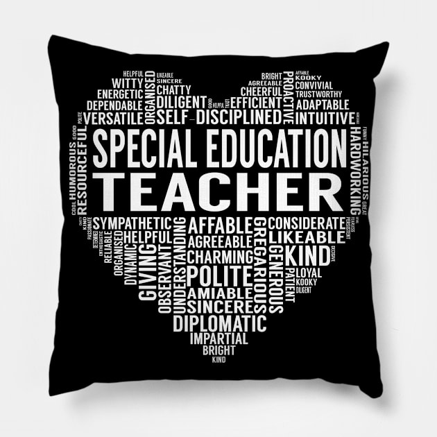 Special Education Teacher Heart Pillow by LotusTee