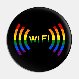 WiFi Sign Rainbow Pin