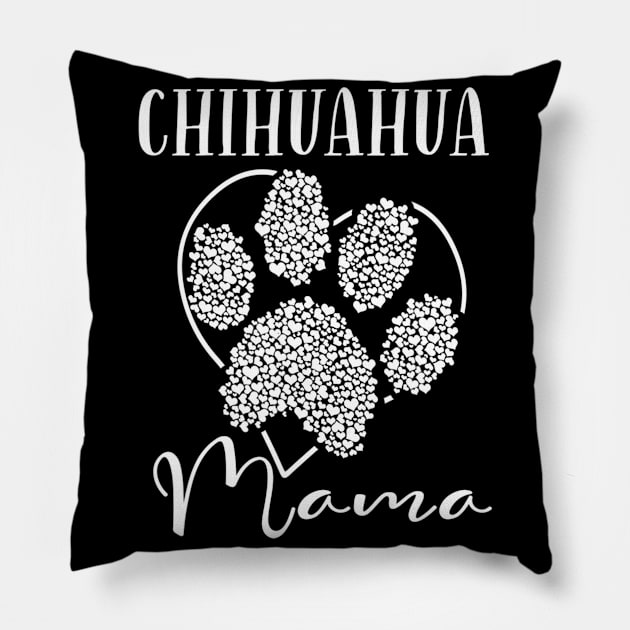 Chihuahua Mama Dog Paws Pillow by Xamgi