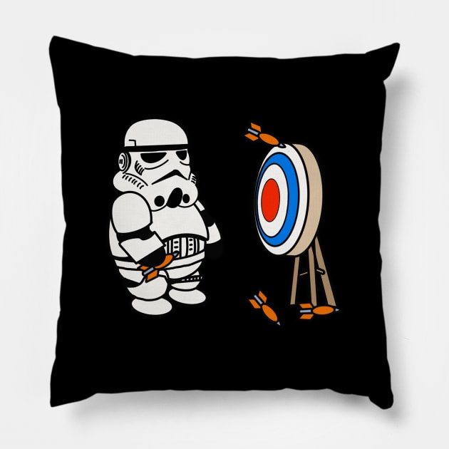 Stormtrooper Darts Pillow by Imagine8 Design