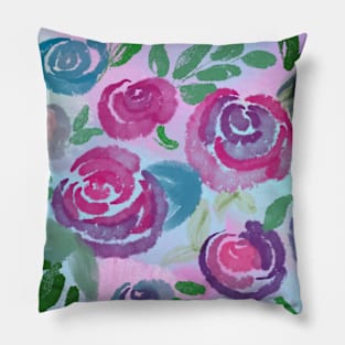 flowers rainbow Pillow