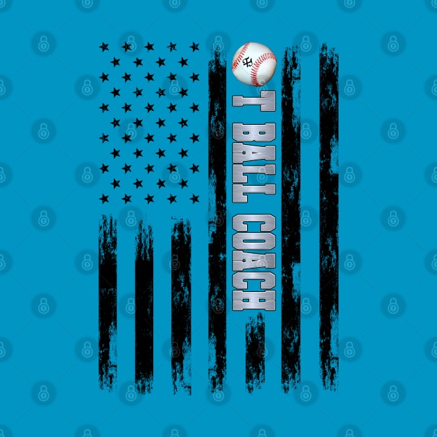 T-BALL COACH BLACK AMERICAN FLAG SILVER by Turnbill Truth Designs