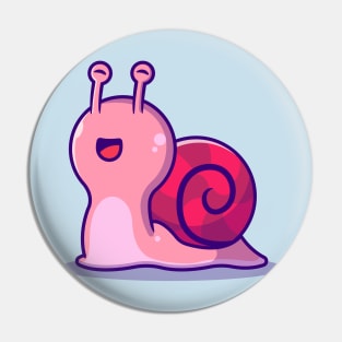 Happy Snail Cartoon Pin