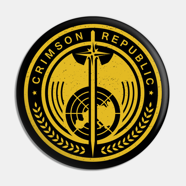 Crimson Republic Patch Pin by BadCatDesigns