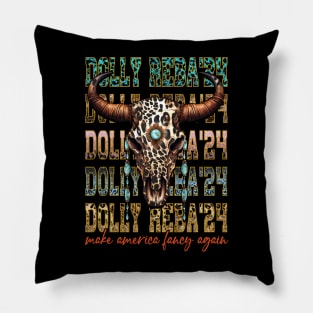 Fancy America: Stylish Tee Dolly Reba'24 Make America Fancy Again Pillow