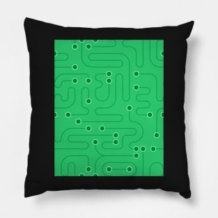 Green Circuitry Pillow