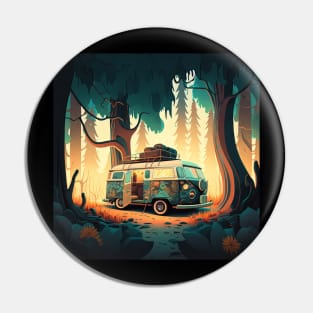 Camping Adventure in the Forest Pin