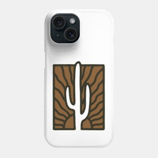 Cactus in the sun brown colour color transparent tree Phone Case