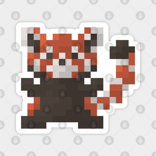 Cute Red Panda Pixel Red Panda Magnet Teepublic Au Pixel panda minecraft blog these pictures of this page are about:panda pixel art. cute red panda pixel