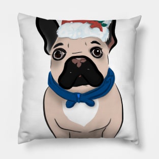 Cute French Bulldog Drawing Pillow