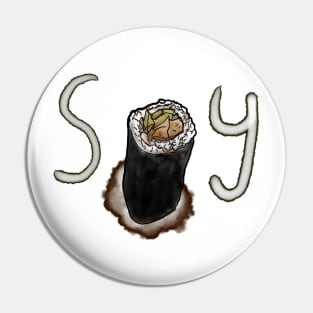 SOY - Sushi Roll - watercolour Pin