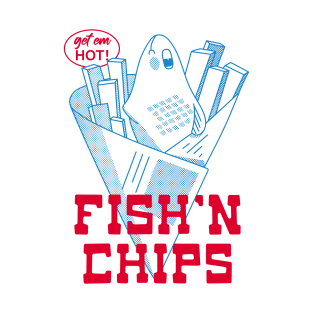 Retro Fish and Chips Design - English Food T-Shirt