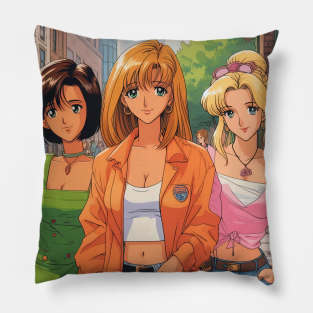 Friends in anime style - 3/4 designs Pillow