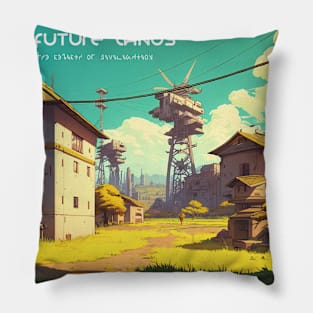 Future Lands - Postcard Series Pillow