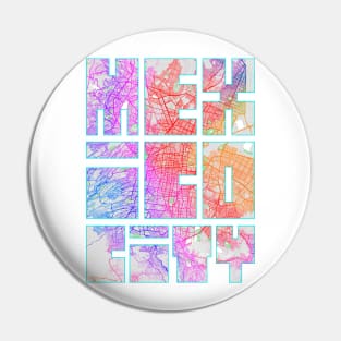 Mexico City Map Typography - Colorful Pin