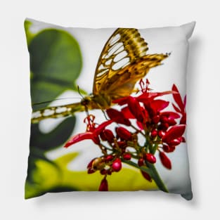 Flower with Butterfly Pillow