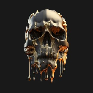 Metallic skull with gold T-Shirt