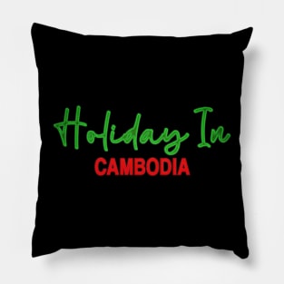 Holiday In Cambodia Retro Glow Effect Pillow