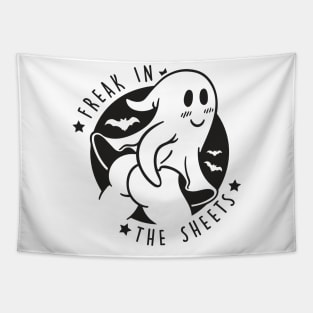 Freak in the sheets Funny Halloween Ghost Tapestry