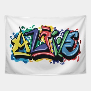 Alive grafitti t-shirt Tapestry