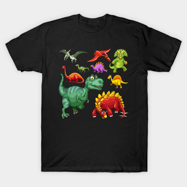 Discover Assorted Illustrated Dinosaurs - Dinosaur - T-Shirt