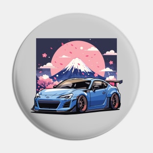 Subaru BRZ Car Art - Widebody Modified Stance JDM Car Pin