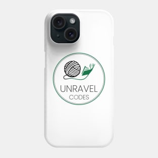 unravel codes round Phone Case