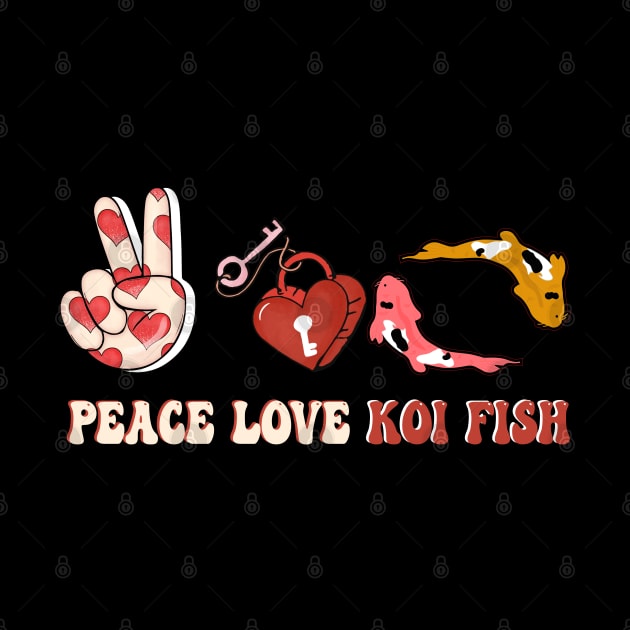 peace love koi fish retro valentines day luck by NIKA13