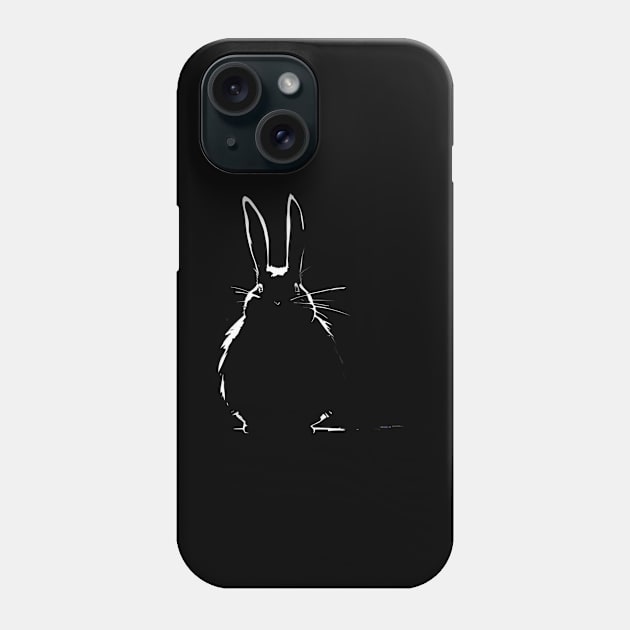 white Rabbit design Phone Case by DesignByMe90