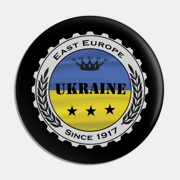 Ukraine Flagge Bierdeckel Vintage Design Pin by JG0815Designs