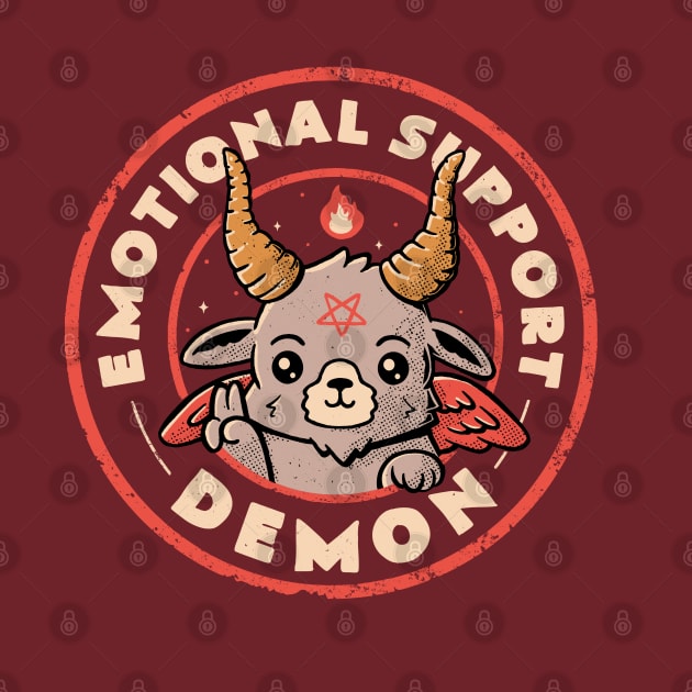 Emotional Support Demon - Funny Evil Baphomet Gift by eduely