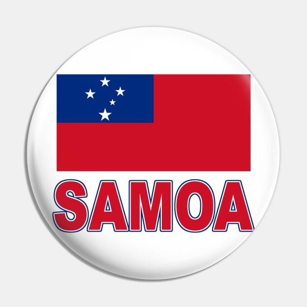 The Pride of Samoa - Samoan Flag Design Pin by Naves