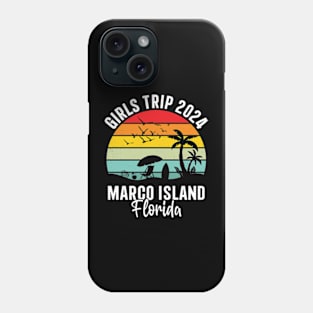 Girls Trip 2024 Marco Island Florida Palm Tree Phone Case