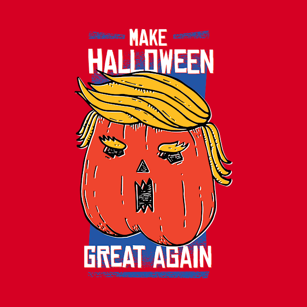 Trumpkin Halloween Pumpkin Funny Design by CoolArts