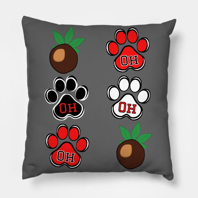 Ohio Dog Print Pillow by Official Friends Fanatic