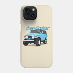 Land cruiser fj40 hardtop off road blue light Phone Case