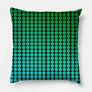 Dots aquamarina green Pillow