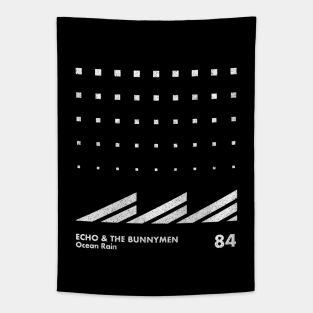 Ocean Rain / Echo & The Bunnymen / Minimal Graphic Design Tribute Tapestry